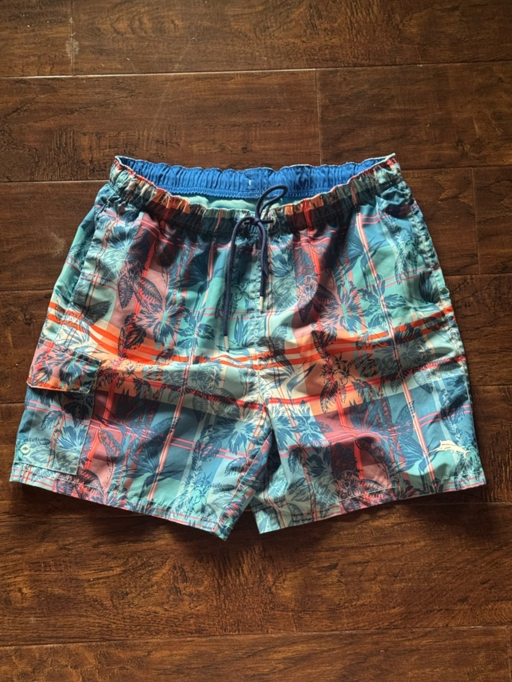 Tommy Bahama Swim Trunks Pam Tree Print Size Large